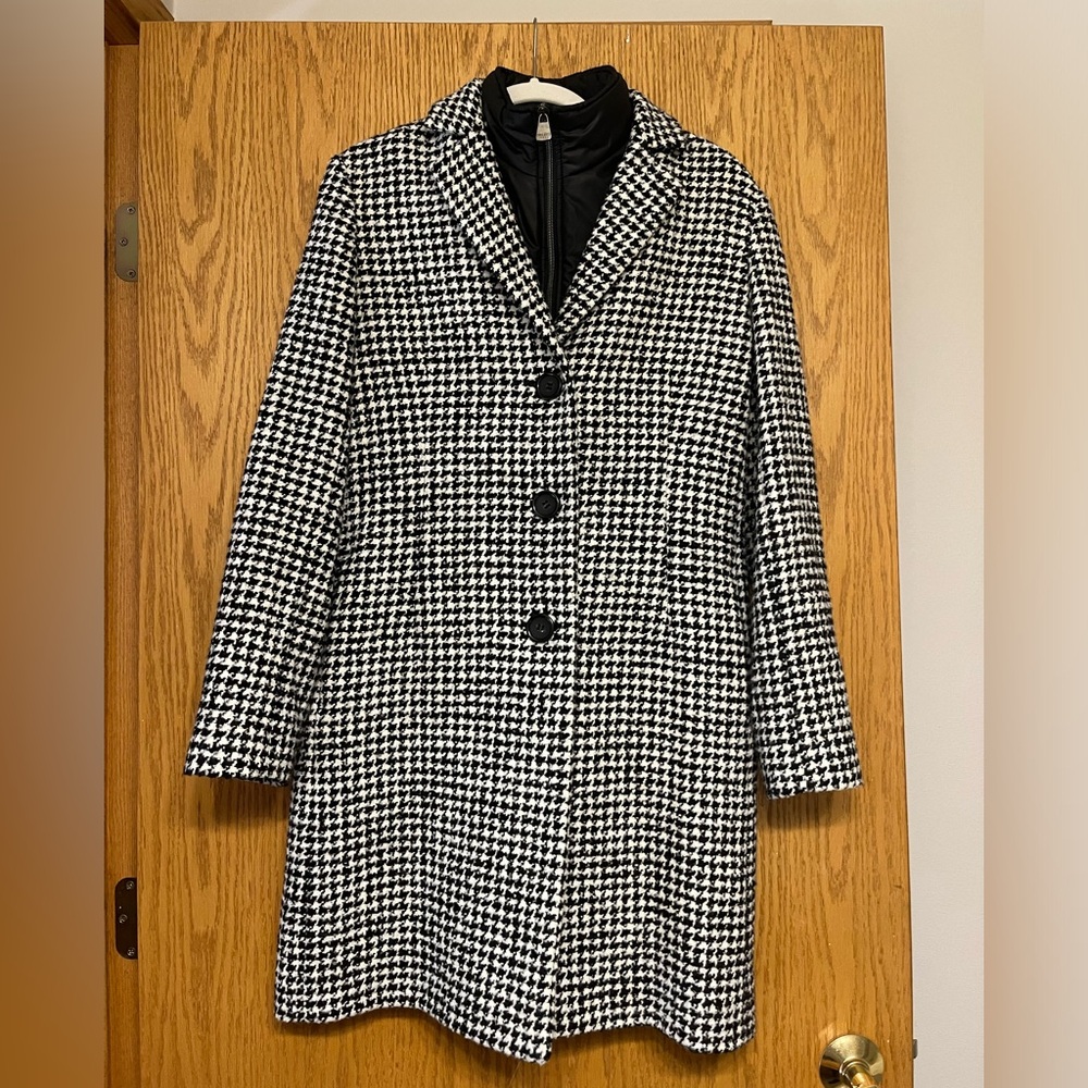 Cinzia Rocca Houndstooth Convertible Jacket